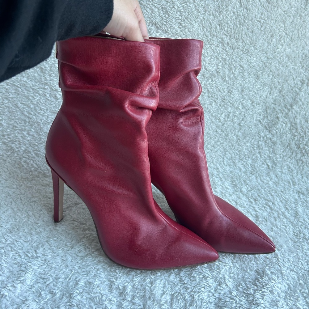Jessica Simpson Red Boot Heels Women’s 7.5